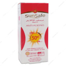 کرم ضد آفتاب و ضد چروک SPF50 انواع پوست بژ روشن سان سیف