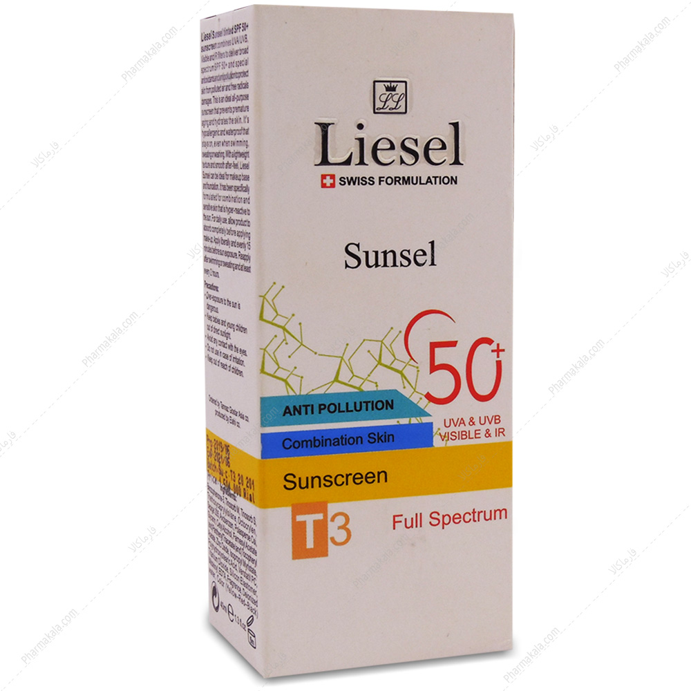 کرم ضد آفتاب رنگی سانسل پوست مختلط SPF50 لایسل 40ml