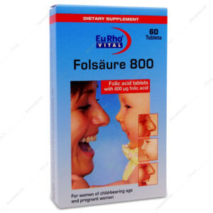 کپسول فولیک اسید Folic Acid 800mcg یوروویتال