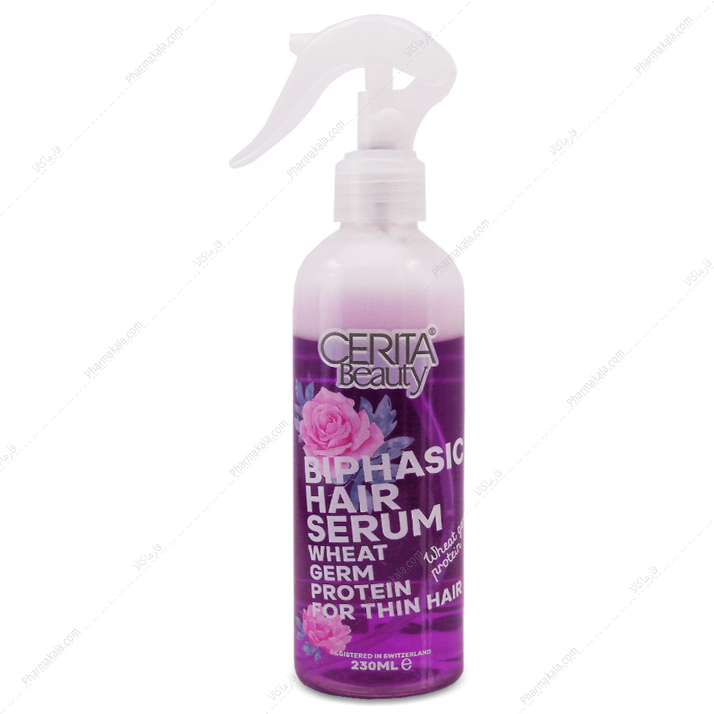 مدل مو پرده ای سرم دو فاز محافظ موی نازک و کم حجم BIPHASIC HAIR SERUM سریتا 230ml