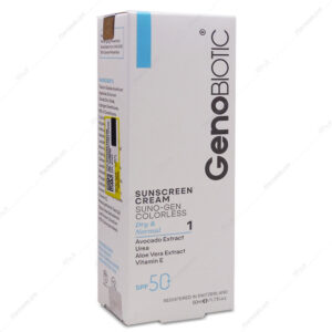 کرم ضد آفتاب سانوژن SPF50 پوست خشک و معمولی ژنوبایوتیک 50g