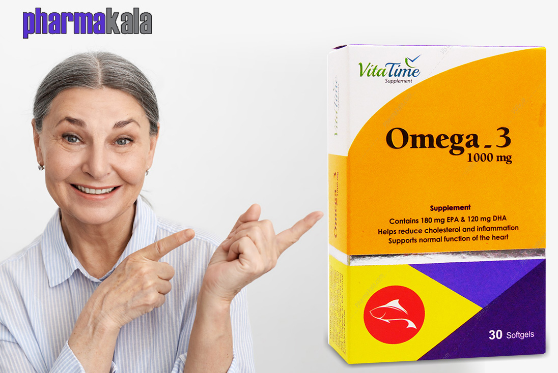 کپسول امگا 3 1000 Omega 3 ویتا تایم
