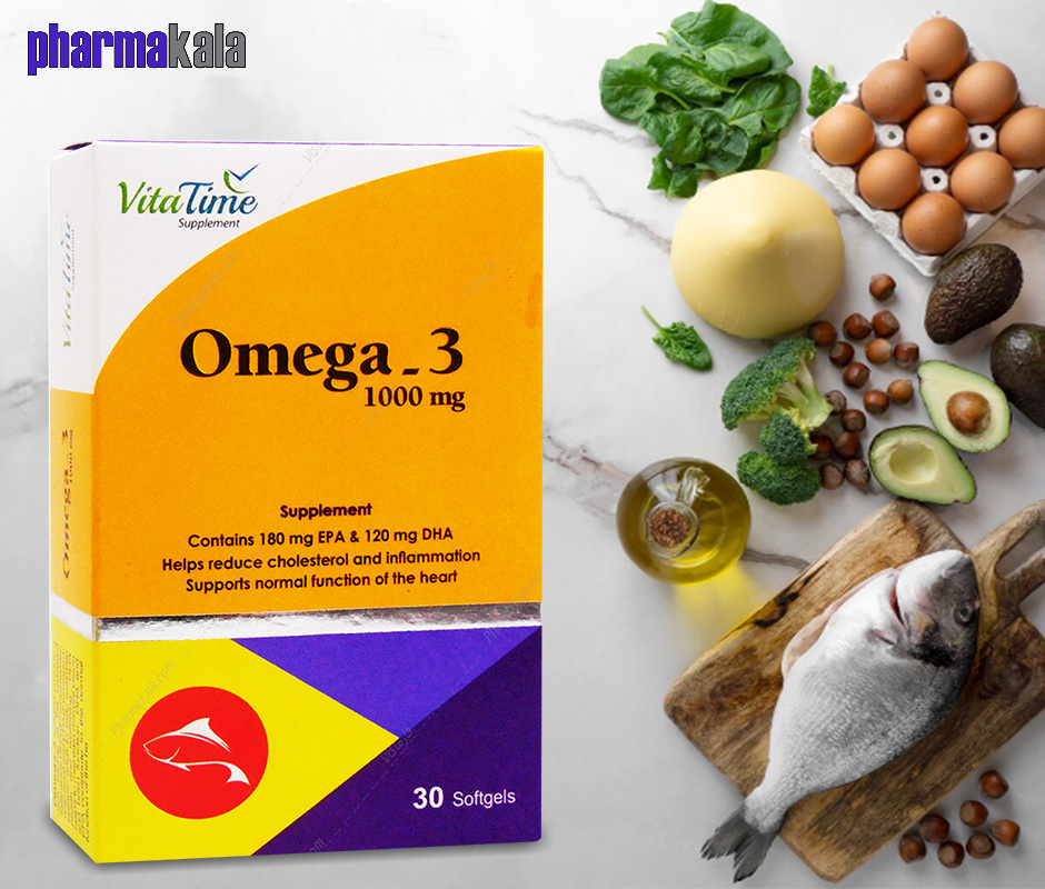 کپسول امگا 3 1000 Omega3 ویتا تایم