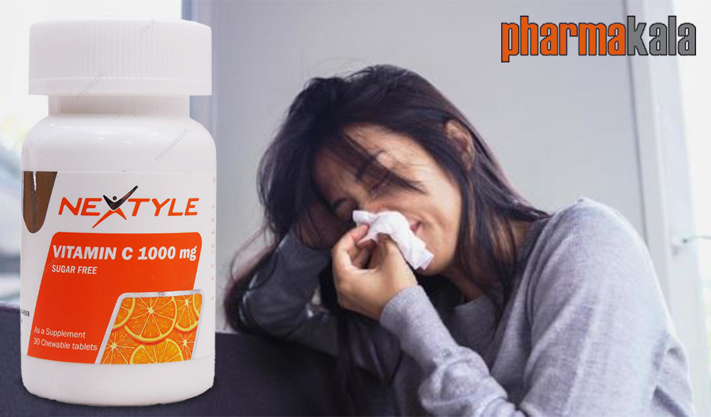 قرص جویدنی ویتامین ث 1000 نکستایل 30 عددی قرص جویدنی ویتامین ث نکستایل VITAMIN C NEXTYLE