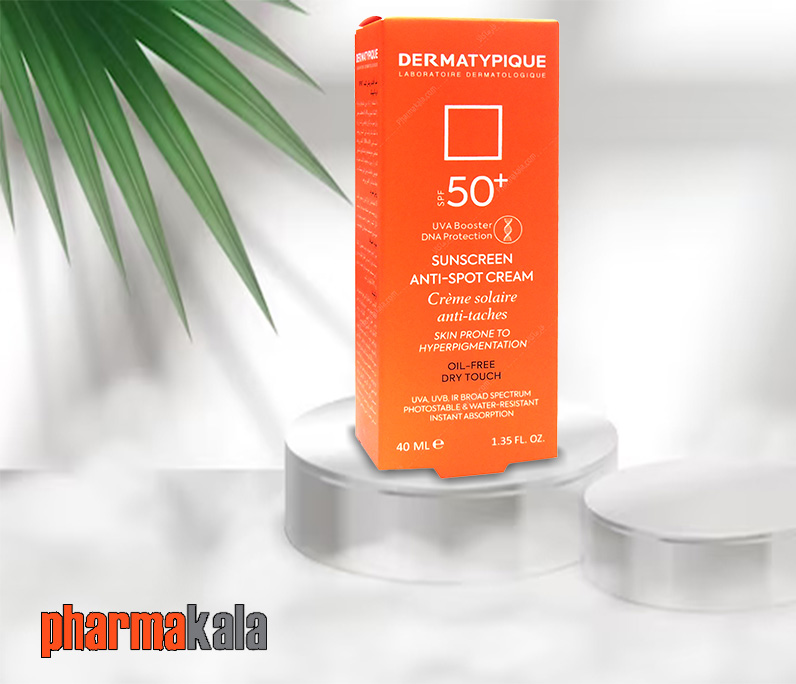 کرم ضد آفتاب روشن کننده (ضد لک) SPF50 بی رنگ انواع پوست درماتیپیک 40ml