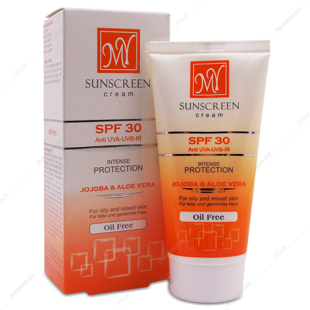 کرم ضد آفتاب SPF30 بی رنگ فاقد چربی مای 