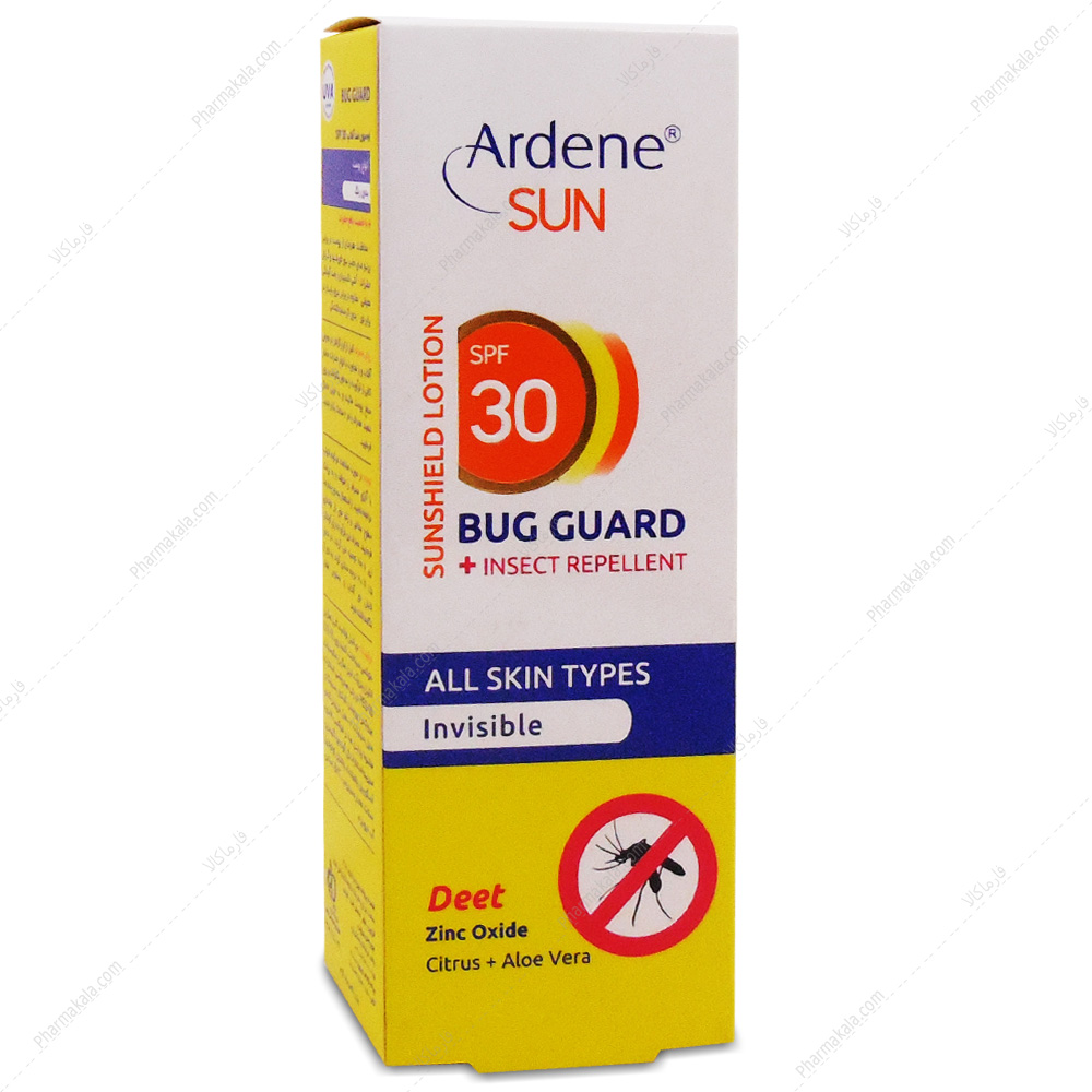 لوسیون ضد آفتاب دافع حشرات SPF30 بدون رنگ آردن