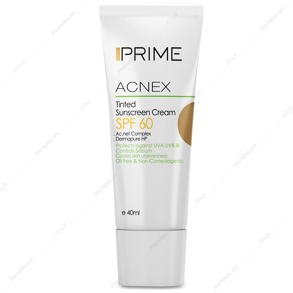 کرم ضد آفتاب SPF60 رنگی فاقد چربی آکنس پریم
