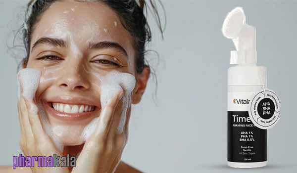 فوم شستشو صورت تایم ویت ویتالیر 150ml فوم شستشو صورت تایم ویت ویتالیر