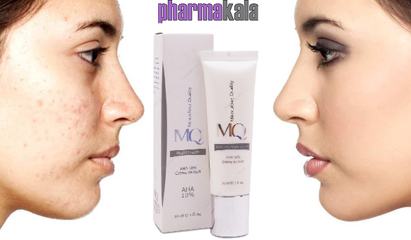 کرم شب لایه بردار 10% AHA ام کیو 30ml کرم شب لایه بردار 20 درصد ام کیو
