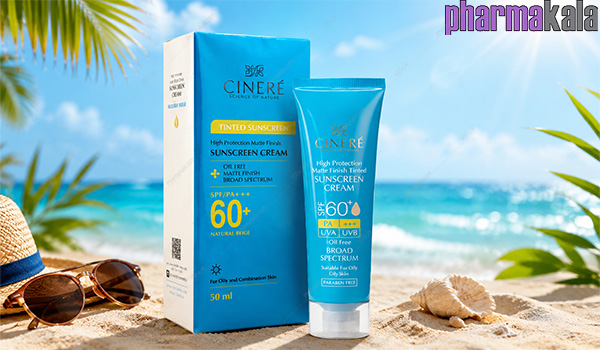 کرم ضد آفتاب SPF60 فاقد چربی بژ طبیعی سینره 50ml کرم ضد آفتاب SPF60 فاقد چربی بژ طبیعی سینره